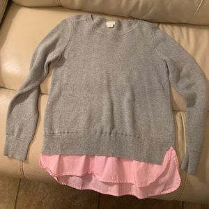 Crewcuts Girls Gray Shirttail Hem Popover Sweater
